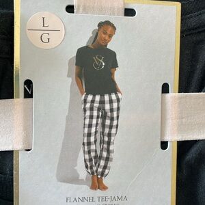 Victoria’s Secret Flannel Tee Pajama Set